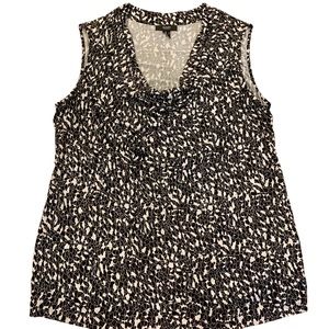 Alfani Black & Cream Sleeveless‎ Top 1X